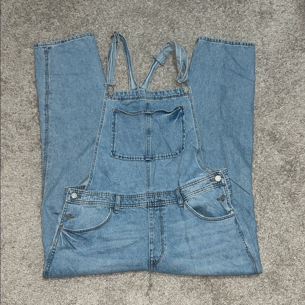H&M distressed overalls